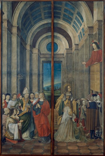 Maria Magdalena, Martha, Lazarus und Maximinus verehrt von dem Prinzen und der Prinzessin der Provence und ... von Ludovico de Donati